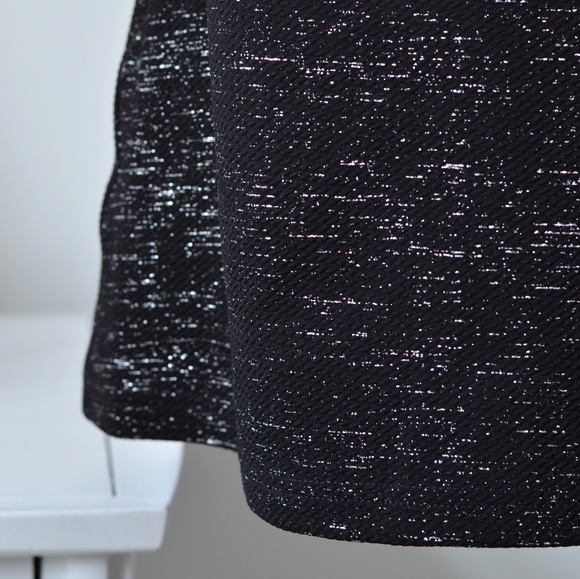 black sparkle sheath dress with front keyhole, small - Picture 6 of 12